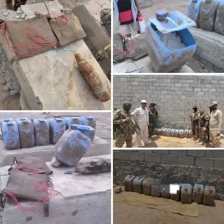 أمن العاصمة عدن يعثر على كميات كبيرة من المتفجرات...