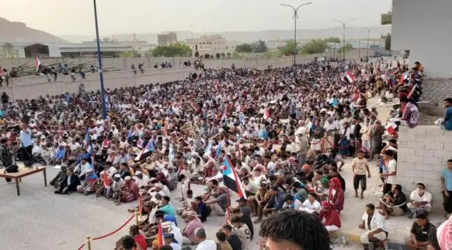 أبناء وادي حضرموت يحتشدون في مليونية “التصعيد ضد ا...