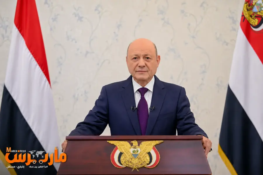 الرئيس العليمي: تحرك مشترك مع التحالف والمجتمع الدولي لردع الحوثيين وتأمين الممرات المائية
