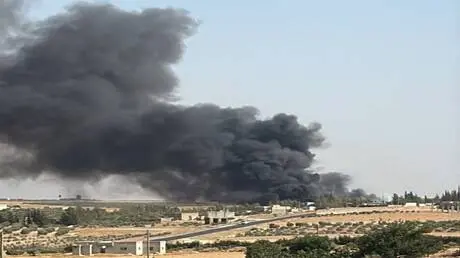 سوريا.. حريق ضخم يلتهم معملا للصناعات الغذائية (في...