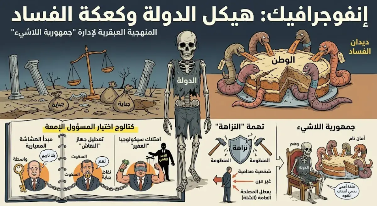 الدولة مجرد هيكل عظمي وديدان الفساد يتقاسمون كعكة الوطن