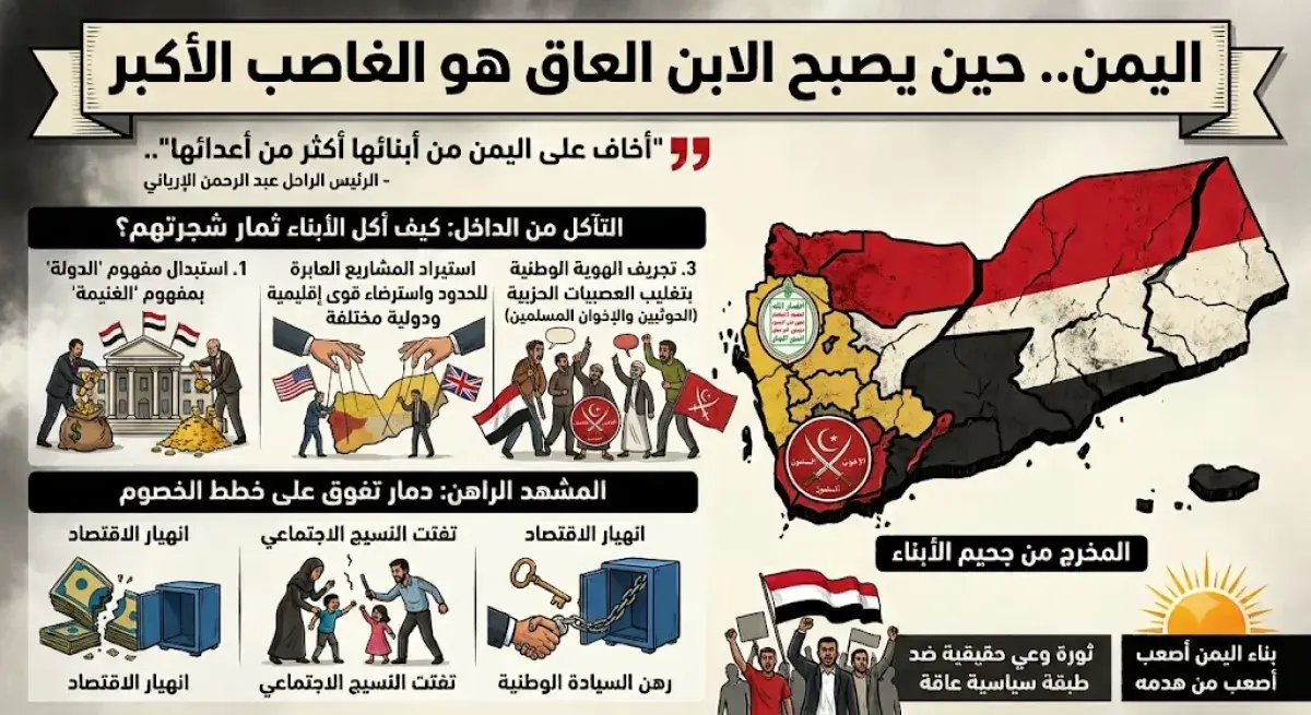 اليمن .. حين يصبح الابن العاق هو الغاصب الأكبر