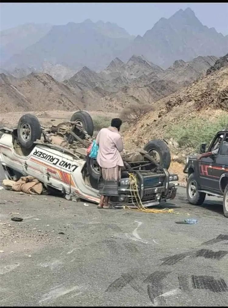حادث مروري على خط ثنهة بيافع
