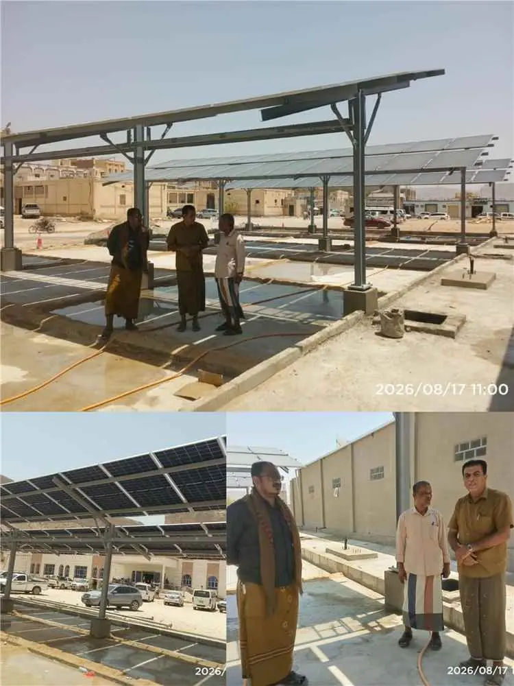 مدير عام مديرية القطن يتفقد مشروع الطاقة الشمسية بمركز فاطمة بابطين لرعاية مرضى الفشل الكلوي