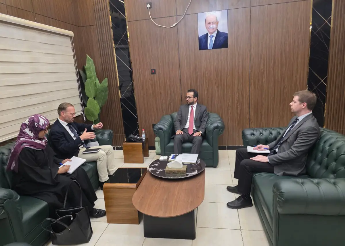 وزير الخدمة المدنية يبحث مع المستشار الاقتصادي للم...