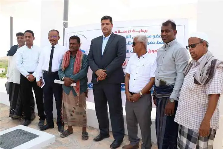 وكيل حضرموت للشؤون الفنية يفتتح مشروع خزان برجي بس...