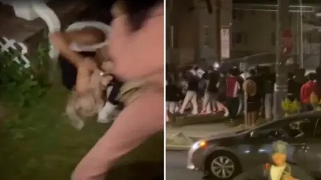 لقطات صادمة.. حشد يهاجم طالبات جامعة أمريكيات ويضر...