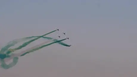 السعودية تحتفل بيومها الوطني بعرض جوي مذهل