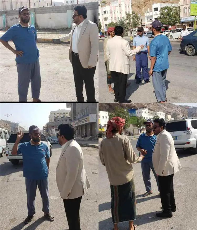 مدير اتصالات ساحل حضرموت يتفقد سير أعمال التحديث بمنطقة 40 شقة بمدينة المكلا