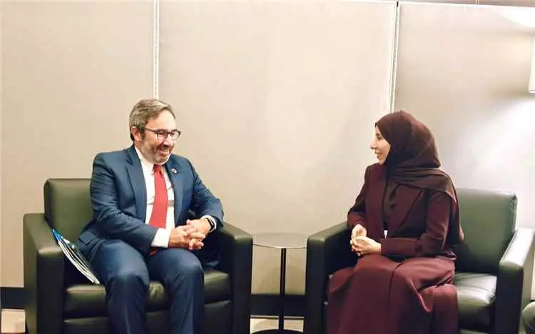 وزيرة الخارجية تبحث مع الـ (UNOPS) دعم أولويات الح...