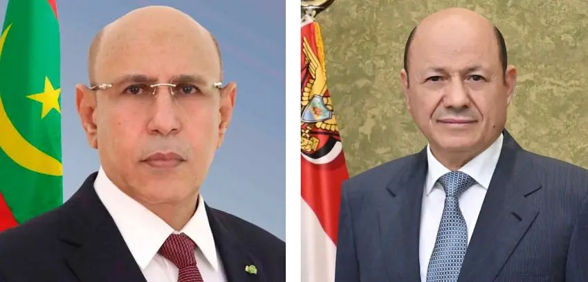 رئيس مجلس القيادة يتلقى برقية تهنئة من الرئيس الموريتاني