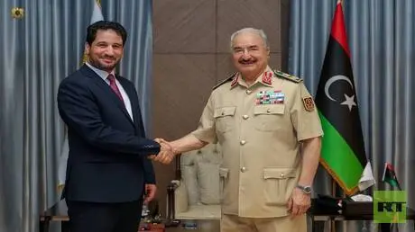 ليبيا.. حفتر يبحث مع دومة المستجدات السياسية وتوحي...