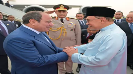"تملي معاك".. رئيس وزراء ماليزيا يرحب بالسيسي بأغن...