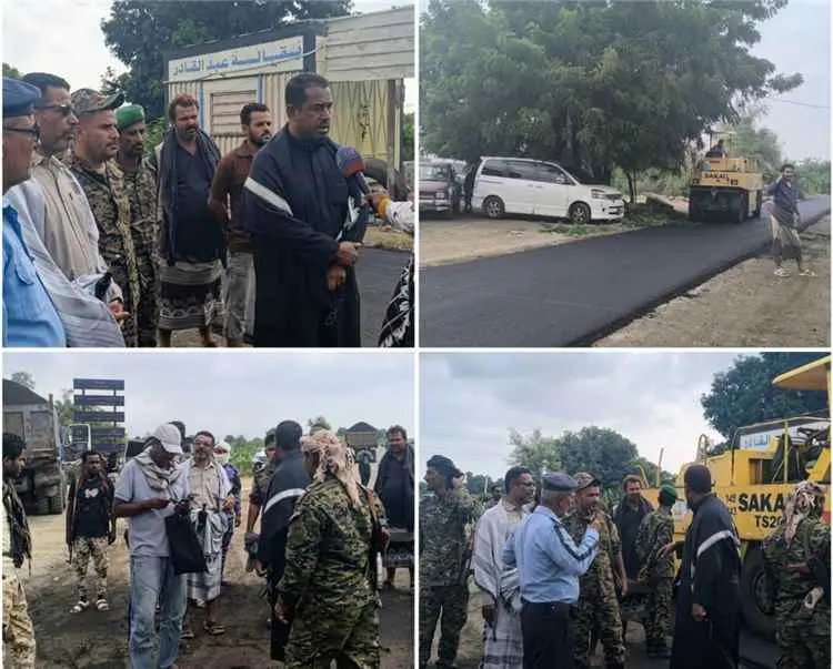 مدير عام خنفر "اليوسفي" يشرف ميدانياً على استكمال سفلتة طريق جعار باتيس حتى مفرق اللكيدة
