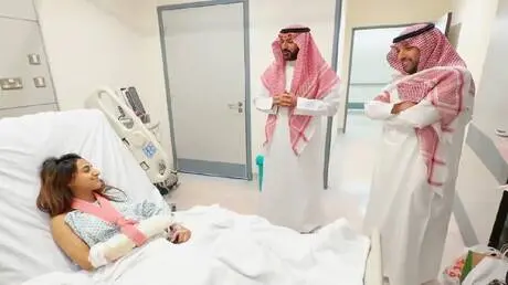 إصابة لاعبة سعودية جراء الهجمات الحوثية (صورة)