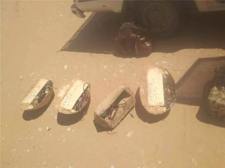 قوات دفاع شبوة تُفشل مخططاً تخريبياً وتفكك أربع عبوات ناسفة في قطاع حراد