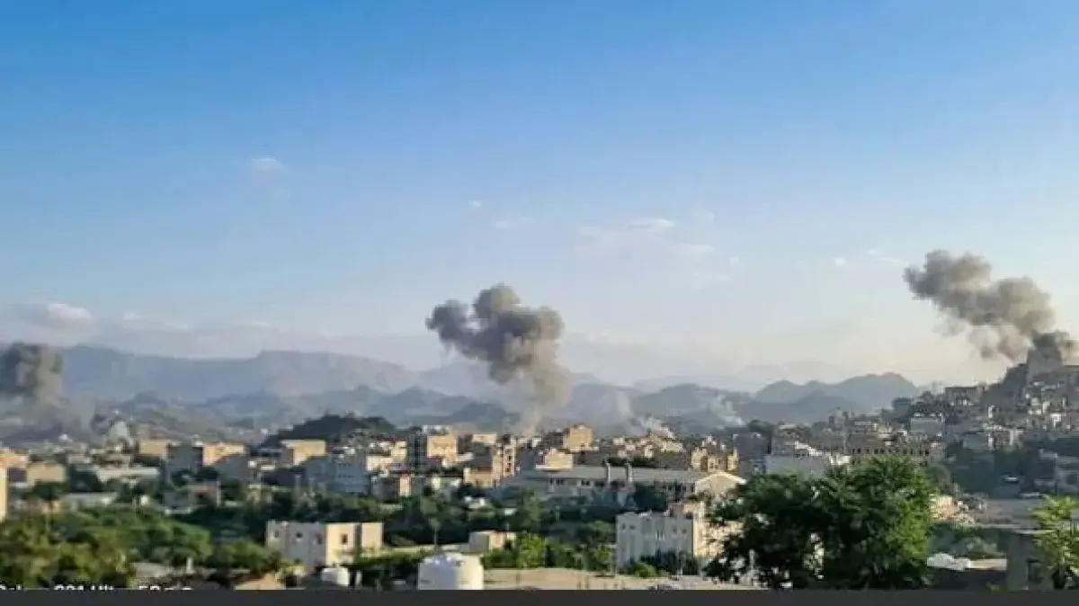 غارات جوية تستهدف مواقع حوثية في تعز