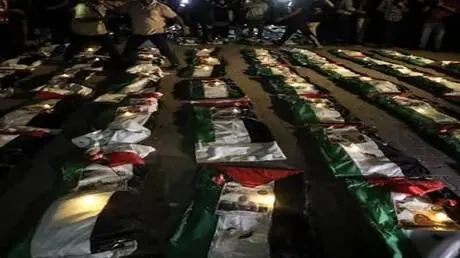 إلقاء نظرة الوداع على جثامين 75 قتيلا في حي الدرج...