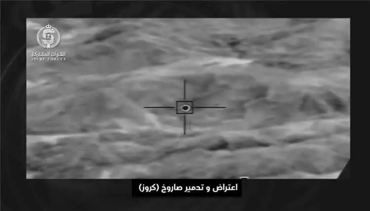 التحالف ينشر مشاهد لاعتراض صواريخ كروز ومسيرات وتد...