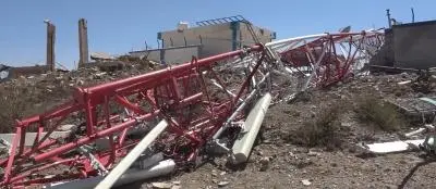العدو يستهدف شبكة اتصالات السبرة في إب
