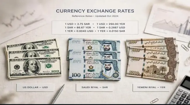 استقرار نسبي.. أسعار الصرف في #عدن و#صنعاء  صباح ا...